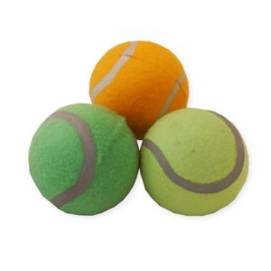 Tennis ball 3-pk: green, orange and yellow