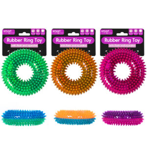 Flashing Squeaky Rubber Spiky Ring