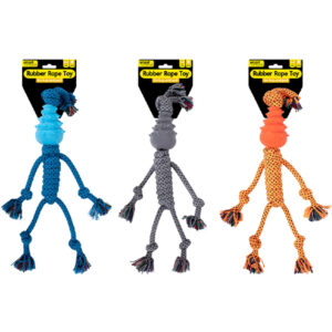 Squeaky Rubber Rope Man Dog Toy 41cm
